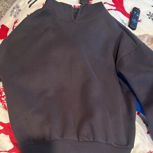 Dark Gray Sweatshirt with bows on the elbows